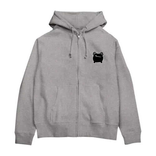 ☻とも☻ ロゴ無/濃色 シルエット Zip Hoodie