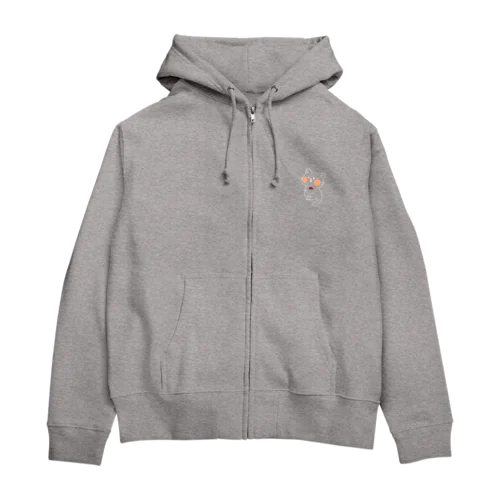 おすわりにゃんこ。 Zip Hoodie