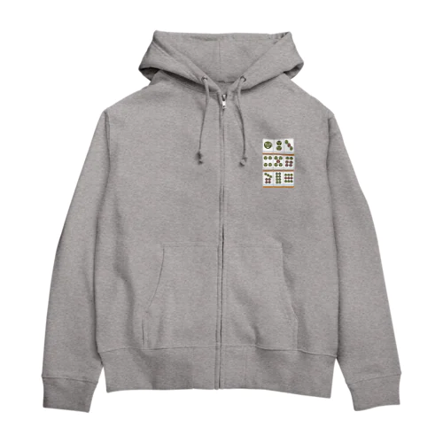 葵のピンズ ( 架空麻雀牌シリーズ) Zip Hoodie