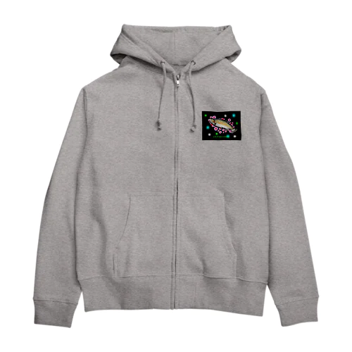 ブラウントラウト　あらゆる生命たちへ感謝をささげます。 Zip Hoodie