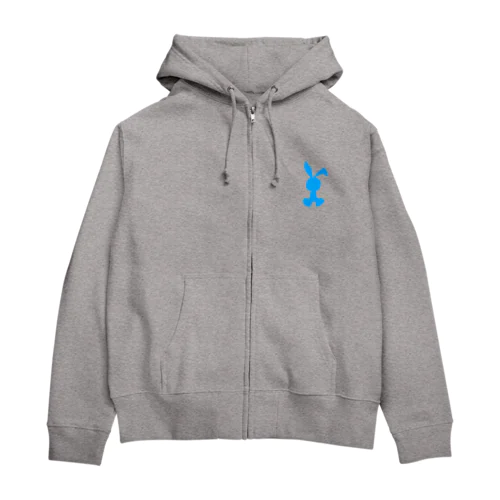 ラビット　アクア Zip Hoodie