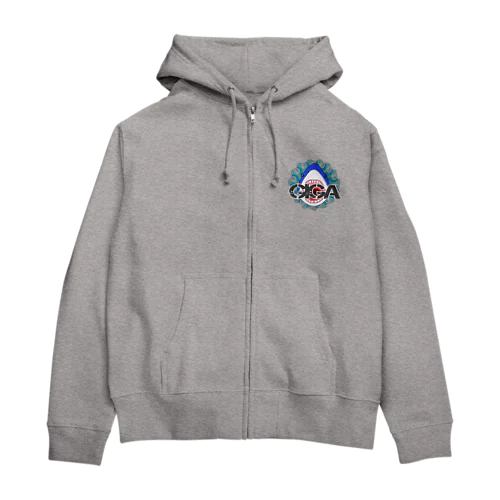 ぎがばいと 鮫デザイン Zip Hoodie