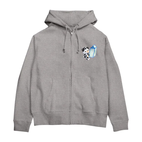 ドリンクマ　ミルク Zip Hoodie