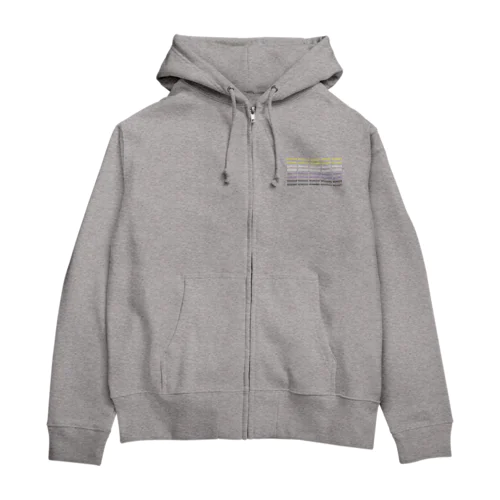 Non-binary flag in binary Zip Hoodie