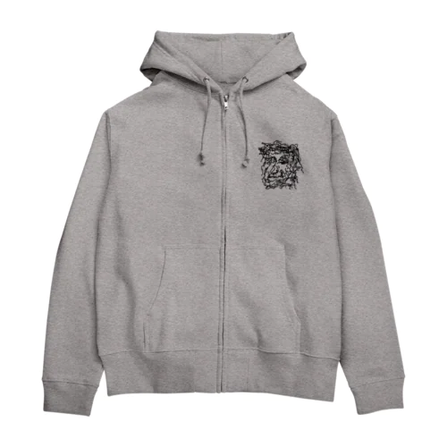 angry old man 001 Zip Hoodie