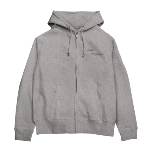 小文字ver "Hello Everybody" シリーズ Zip Hoodie