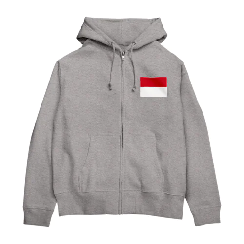 モナコの国旗 Zip Hoodie