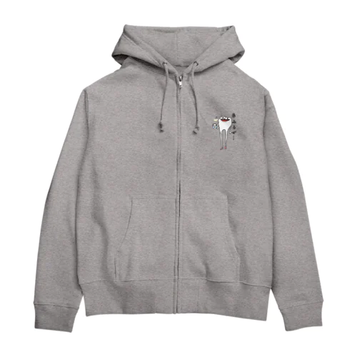 知覚過敏歯っぴぃくん Zip Hoodie