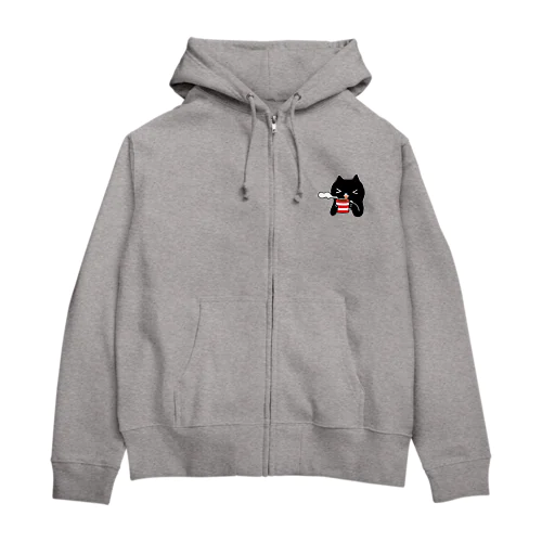 猫舌クロねこ Zip Hoodie