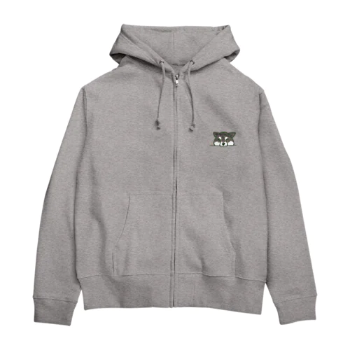 あごのせ柴（黒柴） Zip Hoodie