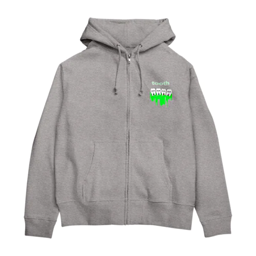 歯〜くん　グリーン Zip Hoodie