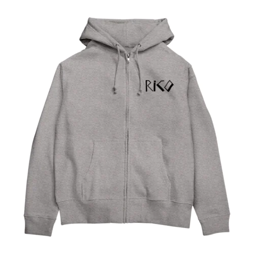 黒ロゴジップパーカー Zip Hoodie