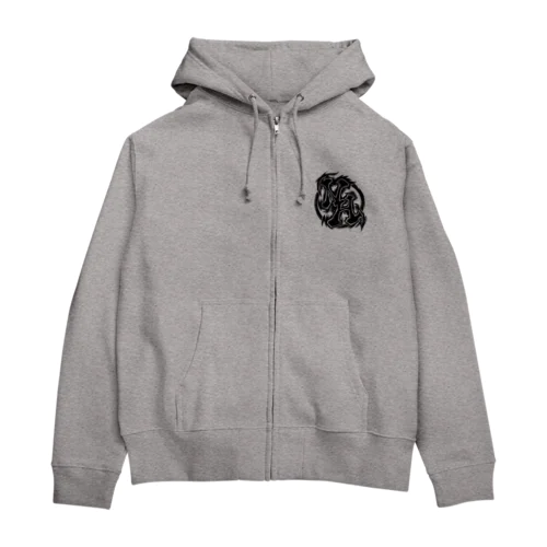 メインロゴ+丸ロゴ Zip Hoodie