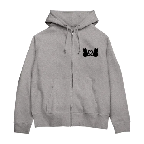 しっぽハート猫 Zip Hoodie