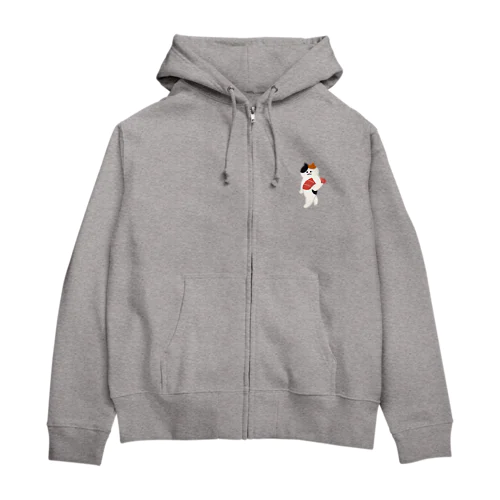 【小】まぐろの握り寿司を自慢げに運ぶねこ Zip Hoodie