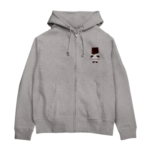 板チョコ男 Zip Hoodie