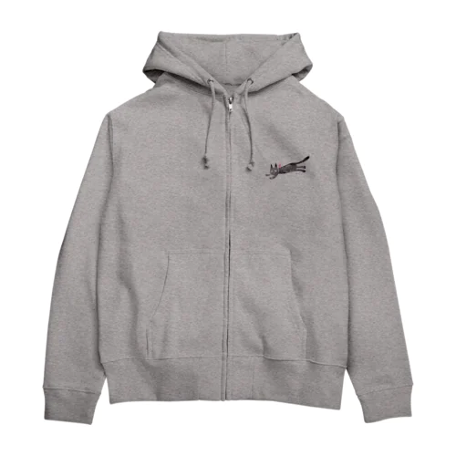 夜を駈ける猫 Zip Hoodie