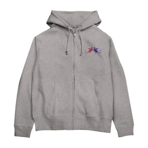 ダブルドラゴン Zip Hoodie