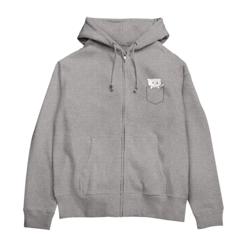 ポケットのねこのパーカー Zip Hoodie