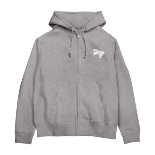 しろもふのこいぬ Zip Hoodie