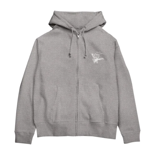 ライブに行きたいヘコムモン　white line Zip Hoodie