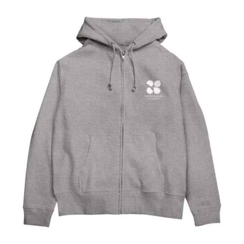 札幌学院大学ロゴマーク（白） Zip Hoodie