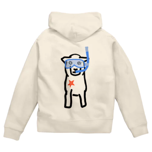 シュノーケリングひつじ Zip Hoodie