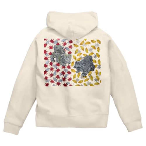 狛犬komainu Zip Hoodie