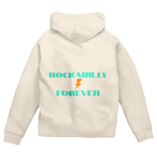 Rockabilly前後（シンプルG） Zip Hoodie