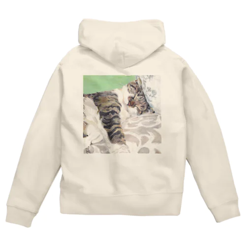 おやすみねこ① Zip Hoodie