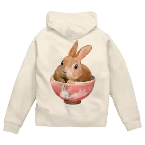 Pets for You作品〜お茶わんうみ（おとなVer.） Zip Hoodie