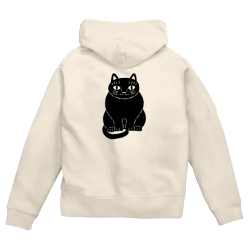 黒猫さん Zip Hoodie