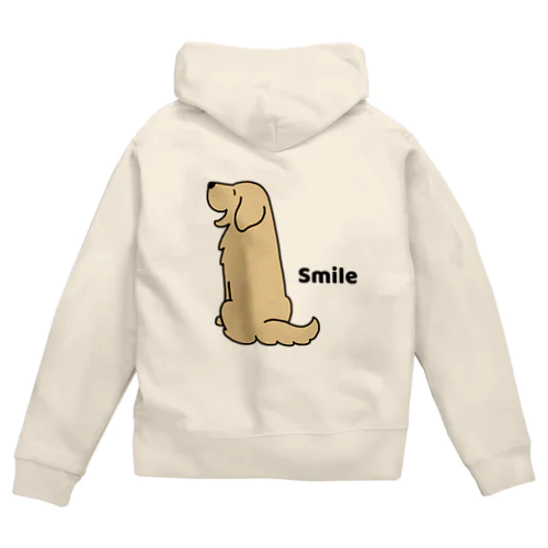 smile（背面） Zip Hoodie