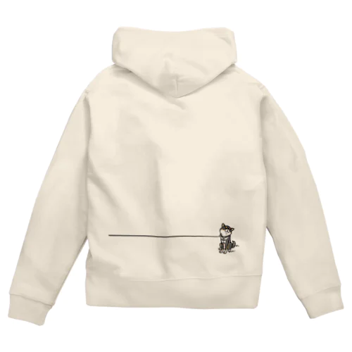 イヤイヤ柴犬（黒柴） Zip Hoodie