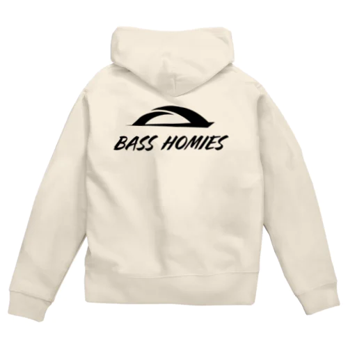 BASSHOMIES(バスホーミーズ)ブリッジデザイン ブラックバス Zip Hoodie