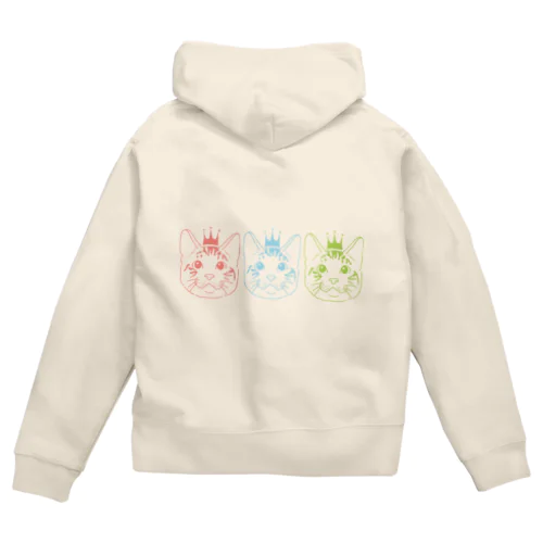 冠むっきーちゃん Zip Hoodie