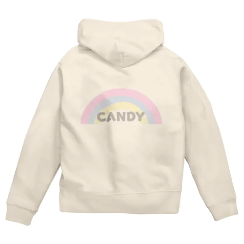 CANDY：3色虹 ジップパーカー