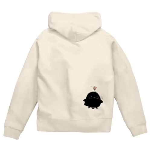 花のヤタちゃん Zip Hoodie