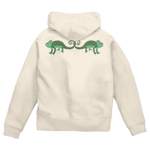 AWZエボシカメレオン（左右対称） Zip Hoodie
