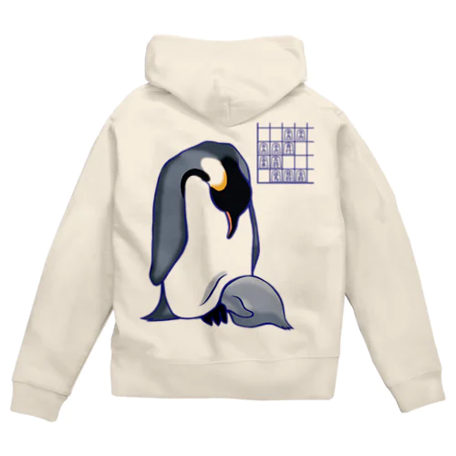 解説「おっとこれはイビアナですね」ペンギン編 Zip Hoodie