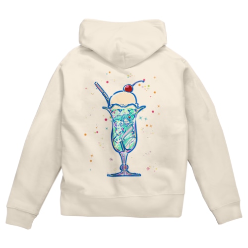 クリームソーダマーメイドキラキラ Zip Hoodie