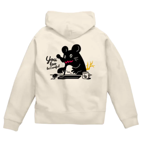 サンダーマウス（腰痛ねずみ） Zip Hoodie