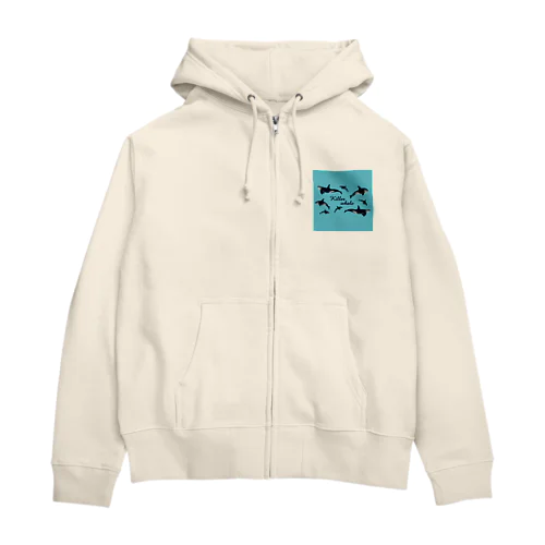 キラーホエール(ブルーバック) Zip Hoodie