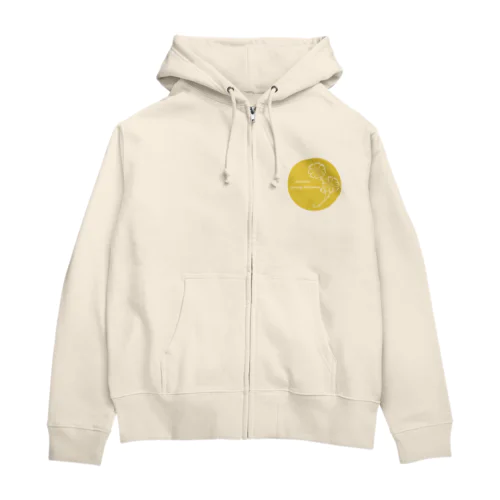 秋桜　 Ye（ワンポイント） Zip Hoodie