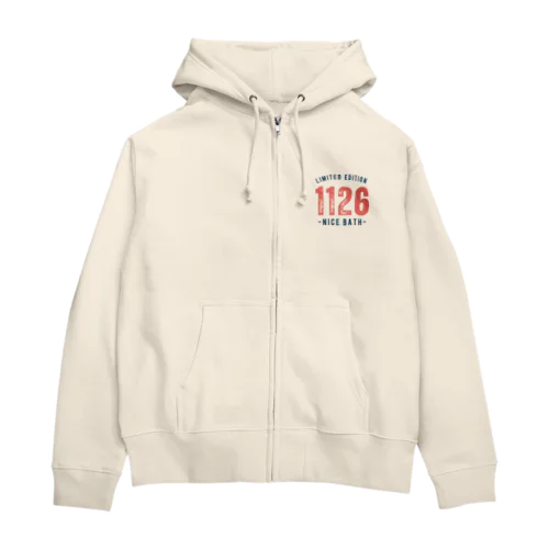 NICE BATH（前面） Zip Hoodie