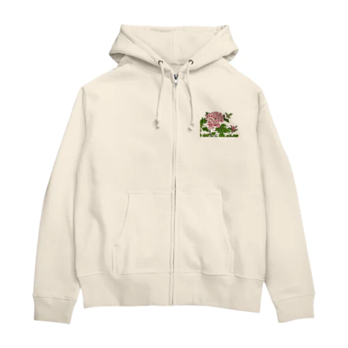 牡丹 Zip Hoodie