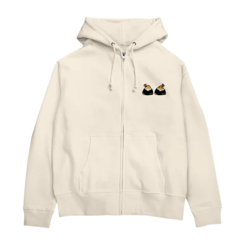 ワンポイント・天むすといか天 Zip Hoodie