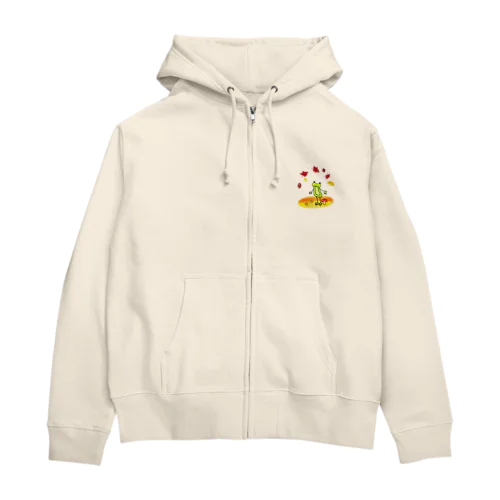 カエルちゃんと秋 Zip Hoodie