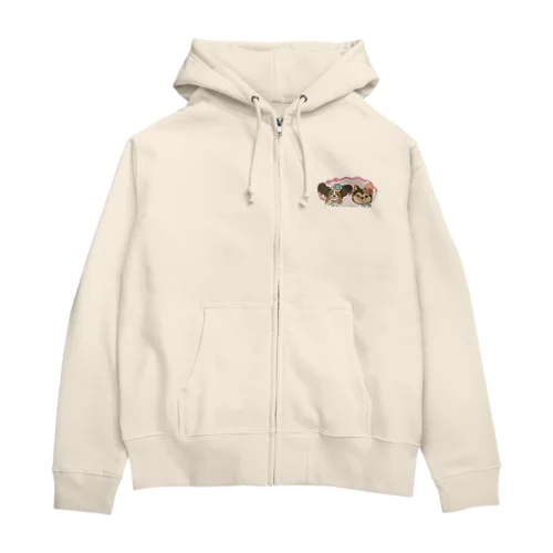 れおまるくんとみんちゃんのリボン Zip Hoodie