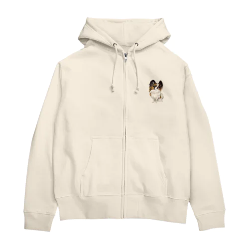 パピヨンちゃん Zip Hoodie